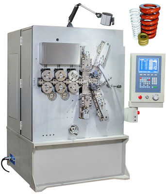 Skomputeryzowane urządzenie CNC Big Compression Spring Coiling Machine z sześcioma osiami białymi szarymi